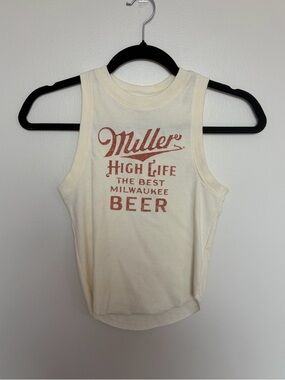 Hybrid Apparel Cream Miller High Life Logo Tank